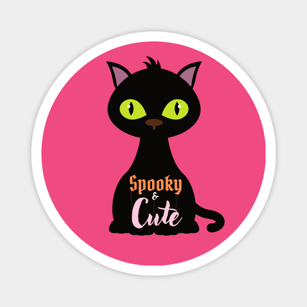 Halloween Tee Spooky and Cute Halloween Design T-shirt for women and girls Halloween Parties Costumes Cats Lovers Magnet by Utopia Shop